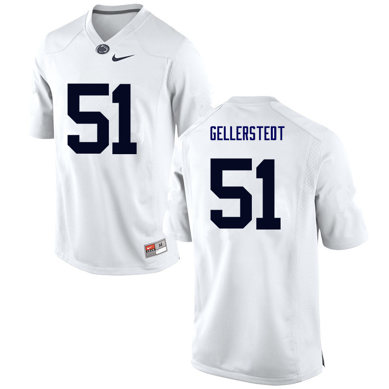 Men Penn State Nittany Lions #51 Alex Gellerstedt College Football Jerseys-White
